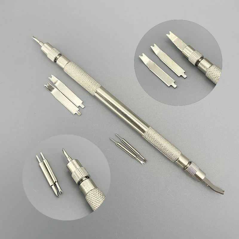 Double-ended Fork Repair Tools Set Watch Strap Case Back Repair Tool With 24PCS 22mm 20mm 18mm Spring Bar Watch Repair Fork