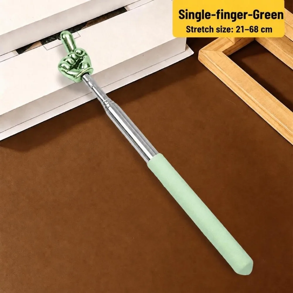 Durable Non-Slip Handle Retractable Reading Stick Finger Design Extendable Teaching Pointer Pointing Rod Reading