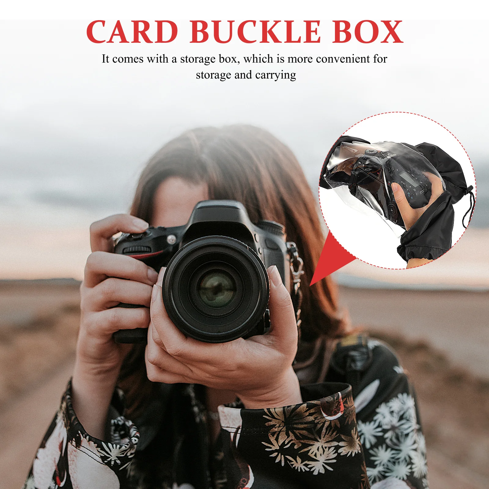 

1Pcs Dslr Rain Cover Protector Waterproof Camera Raincoat Sleeve for Lens Length Under 22cm Dustproof Camera Rain Protector