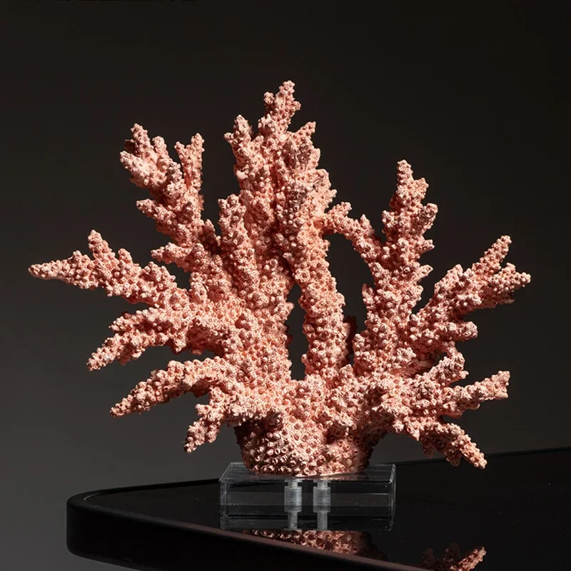 Creative Ocean Simulation Coral Resin Ornaments Hollow Out Artificial Coral Decorative Figurines Home Decoration Accessories