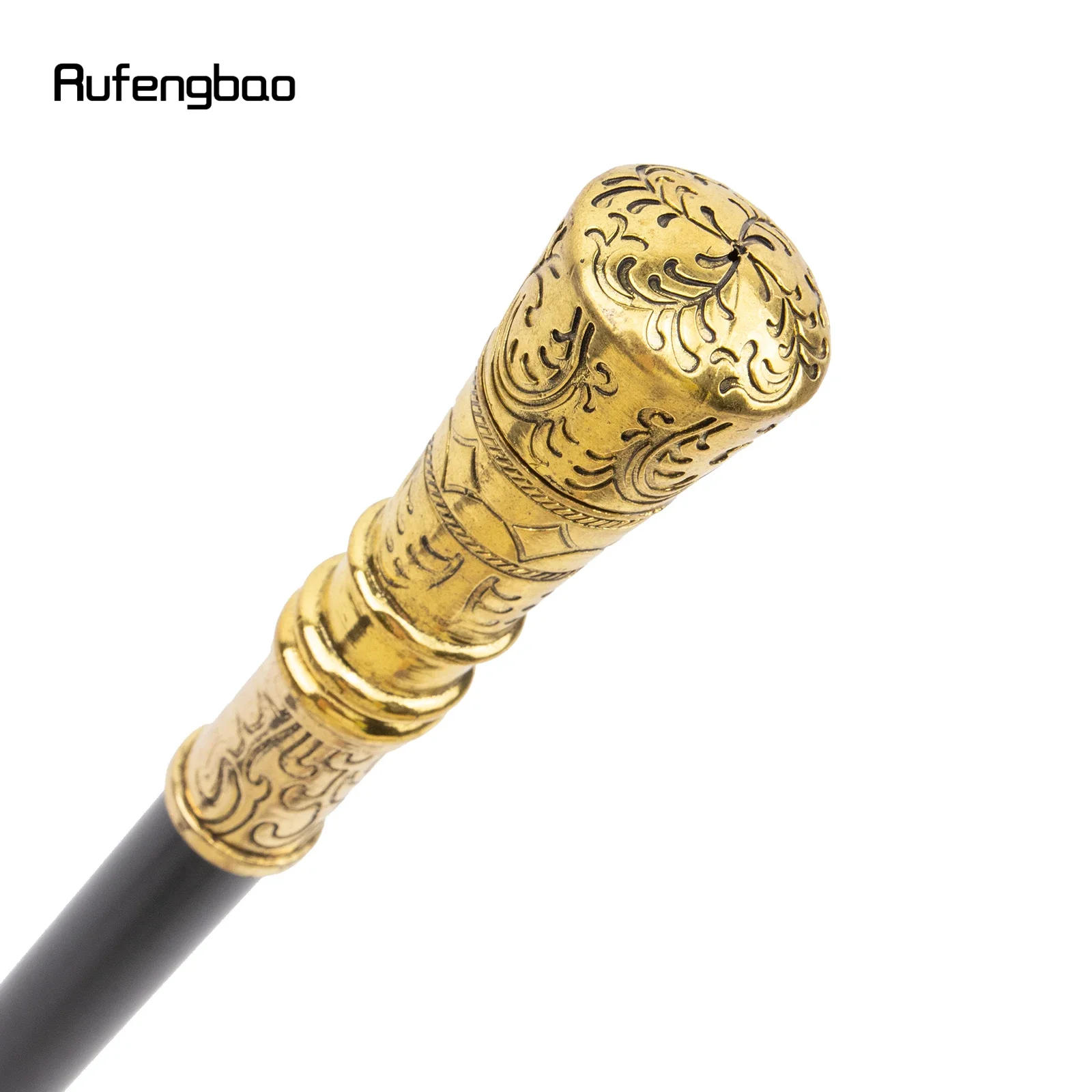 Golden Flower Walking Cane Fashion Decorative Walking Stick Gentleman Elegant Cosplay Cane Knob Crosier 90cm