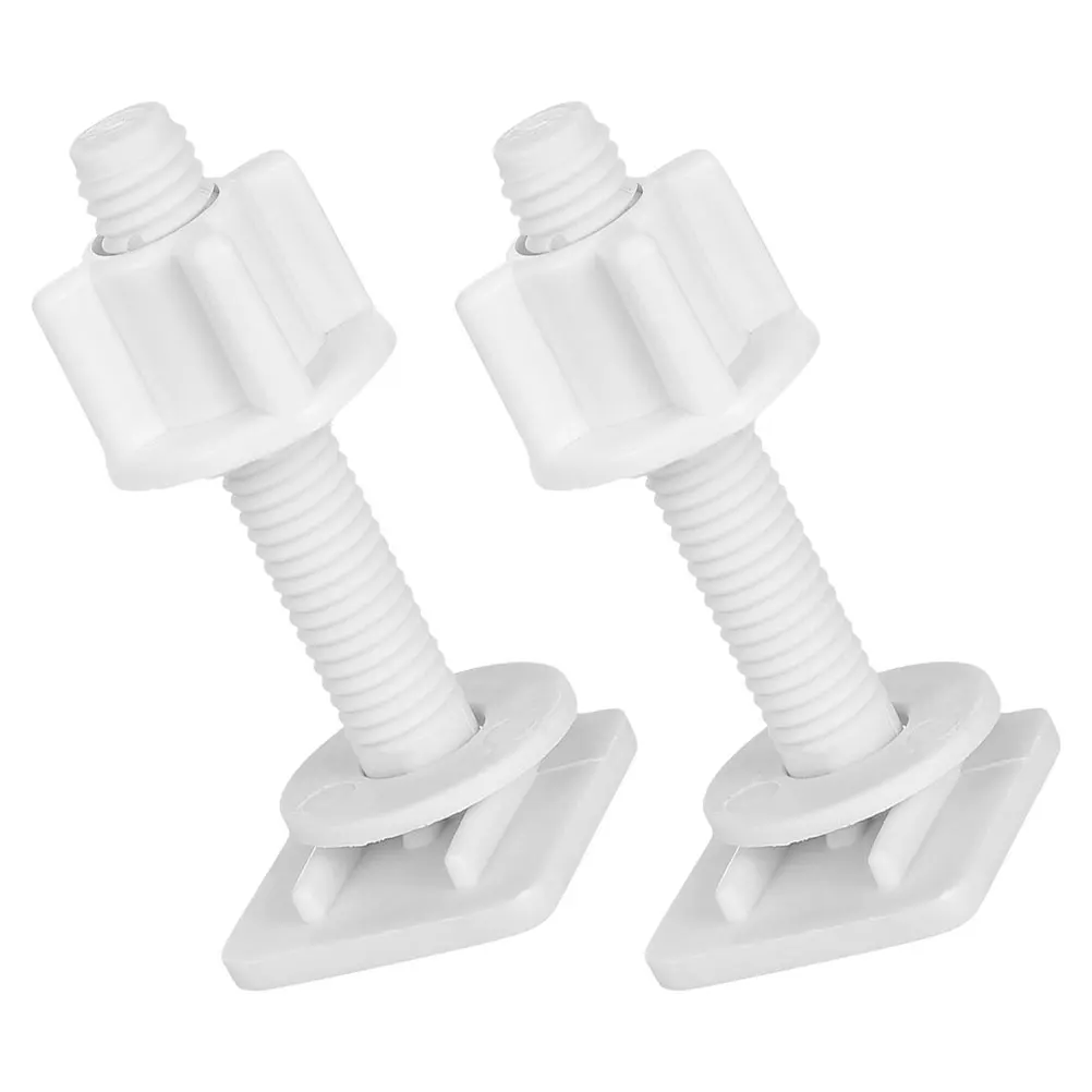 Pernos para asiento de inodoro, tornillos de plástico resistentes, sujetadores de bisagra de repuesto universales, Hardware de fijación duradero antiaflojamiento, 2 uds.