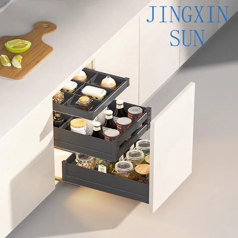 Layered drawer type seasoning basket Kitchen cabinet seasoning  Drawer Kitchen bowl  seasoning