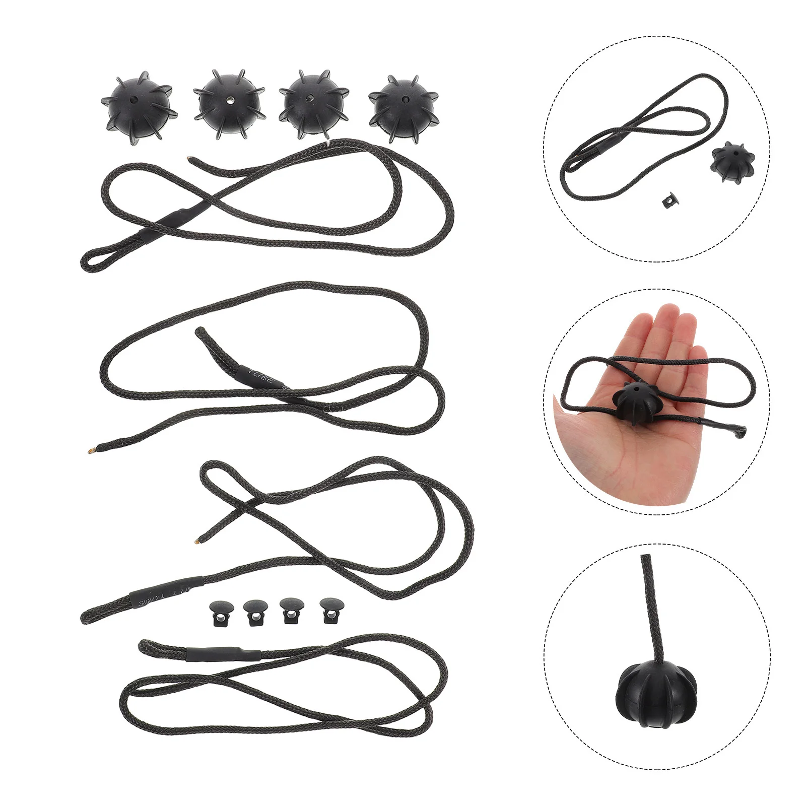 

4pcs Trunk Storage Rope Durable Car Cargo Divider Strap Easy Install No Tools Rear Interior Hatch Cover Lift String Automotive