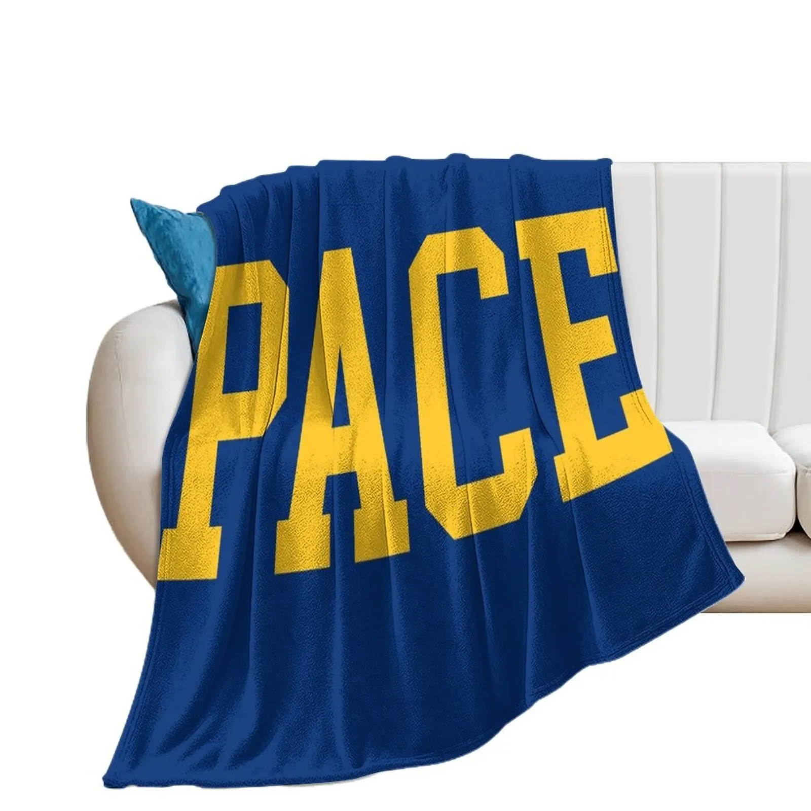 pace - college font Throw Blanket Bed Soft Plaid Blankets