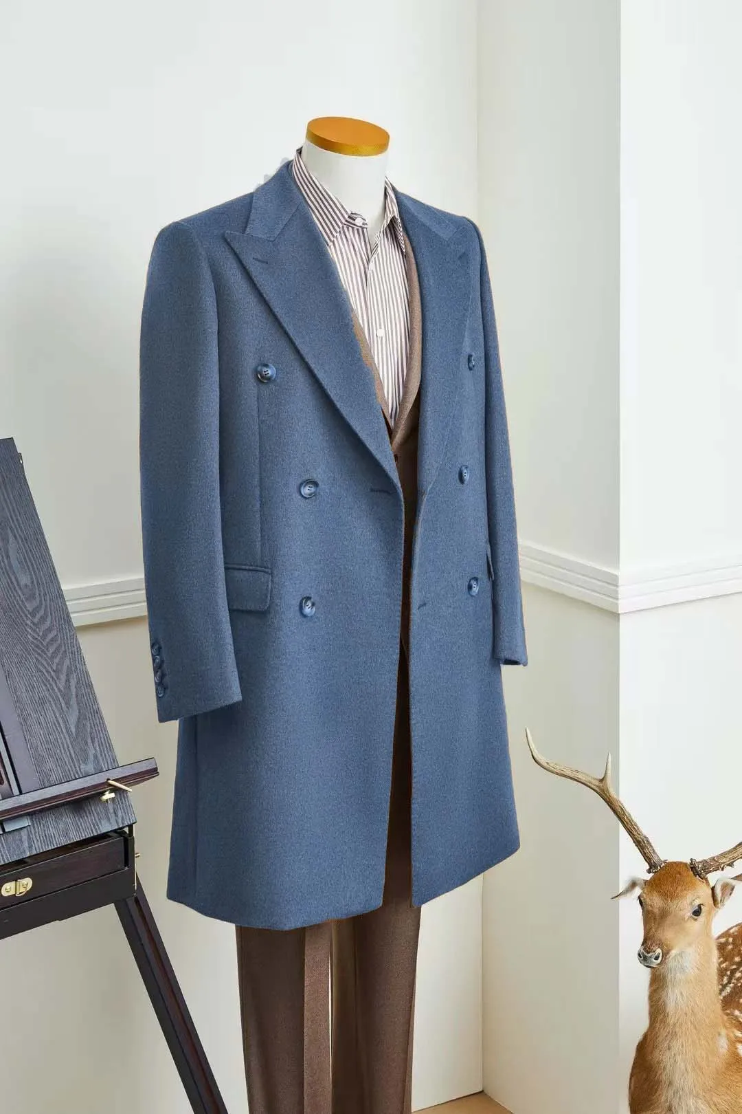 الخريف الشتاء الرجال خندق معطف سليم صالح الشق التلبيب مزدوجة الصدر معطف فوقي شتاء دافئ القطن الأعمال سترة طويلة معطف