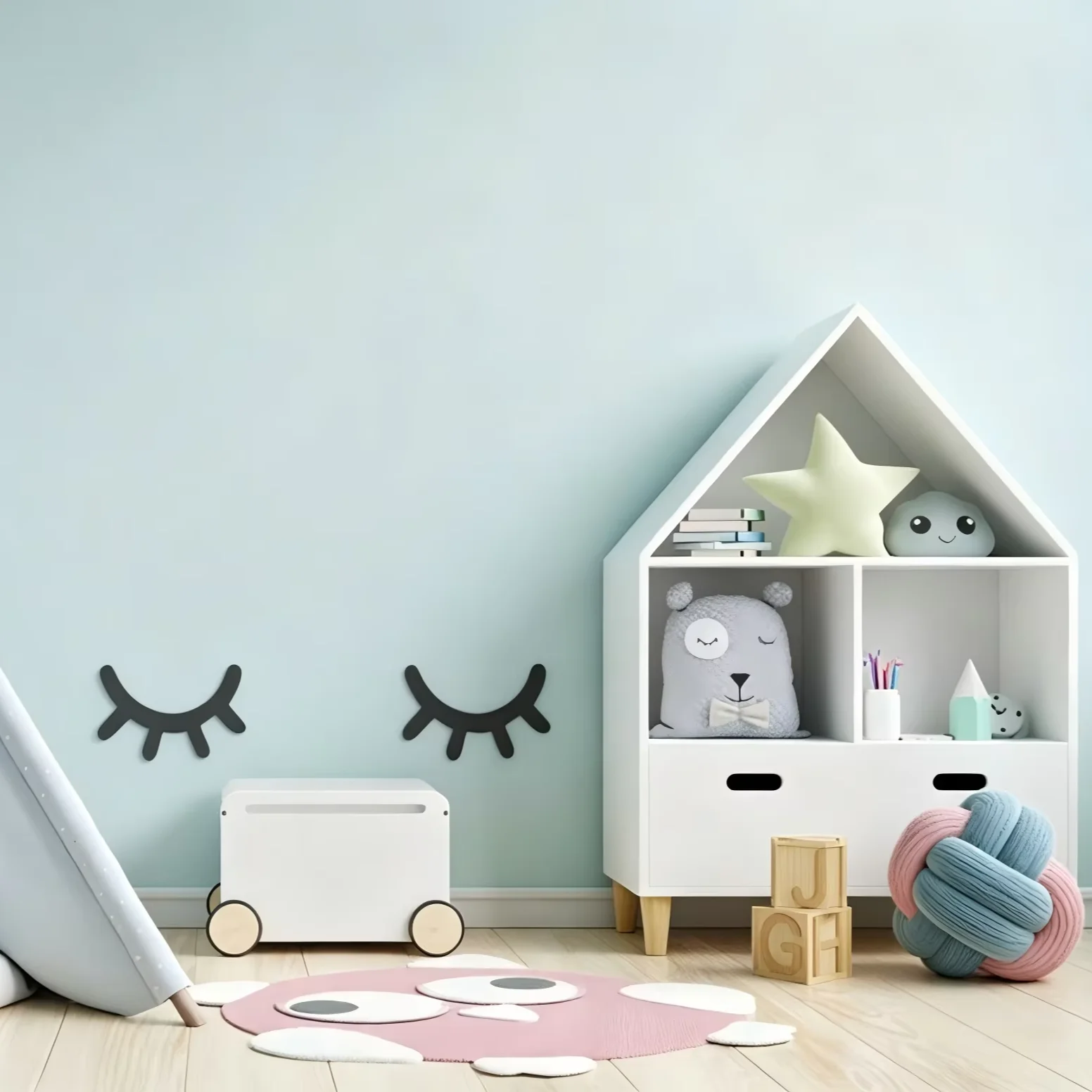 High-End Solid Wood Storage Cabinet, Modern Minimalist Eco-Friendly Modular Organizer for Living Room, Kids Room, Hotel Use