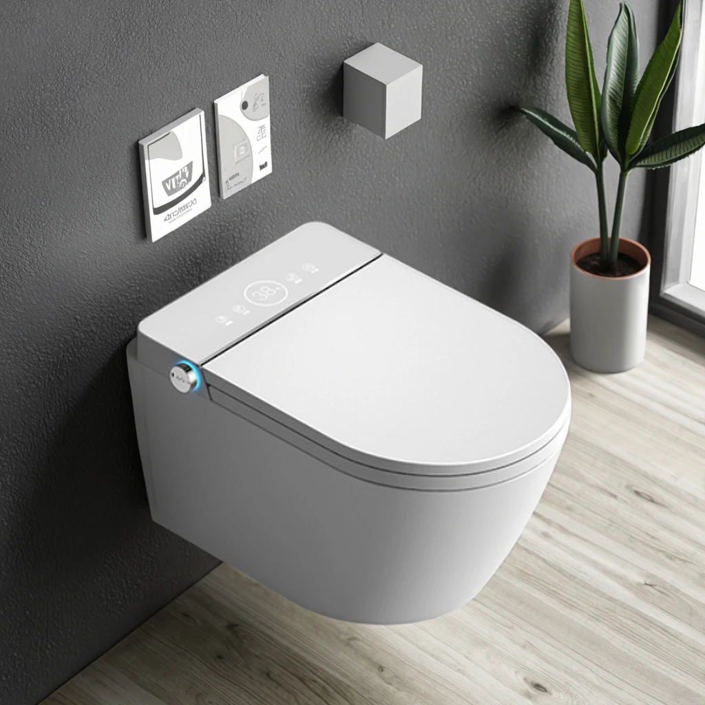 Custom Automatic Sanitary Ware WC Wall Mounted Inodoro Bathroom Ceramic Intelligent Water Closet Wall Hung Smart Toilet