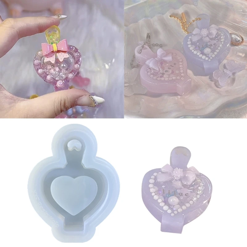 

Силиконовая форма для флакона духов, формы для отлива зыбучего песка, форма для шейкера из эпоксидной смолы для подвесок «сделай сам», изготовление украшений