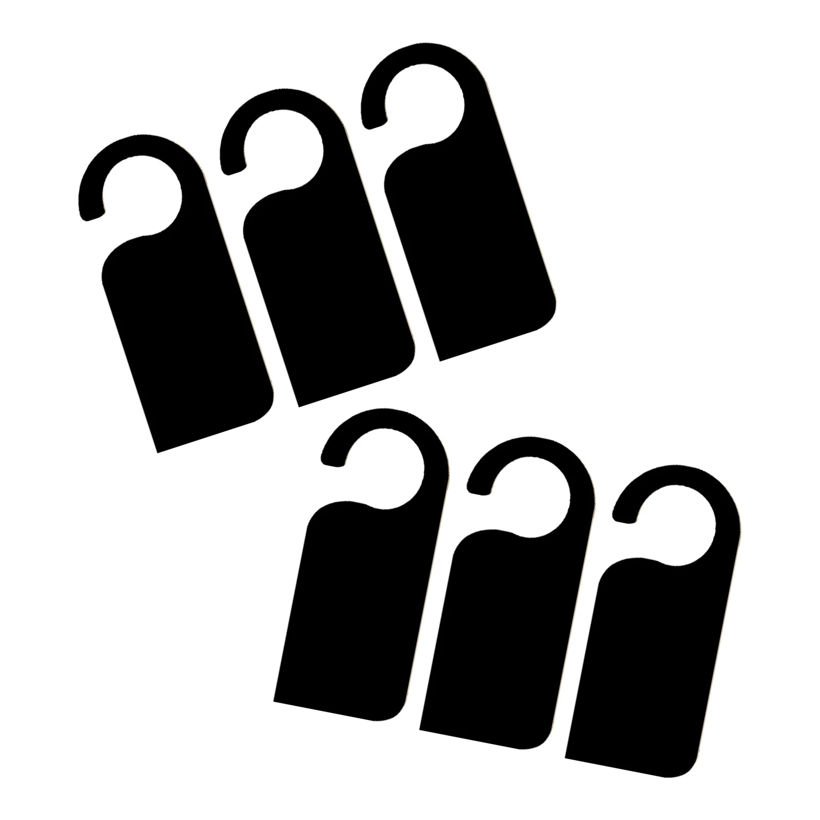 6 قطعة السبورات البيضاوية الصغيرة مقبض الباب الشنق على الوجهين قابلة لإعادة الاستخدام السبورة العلامات لغرفة النوم خزانة المطبخ الديكور تسجيل #4