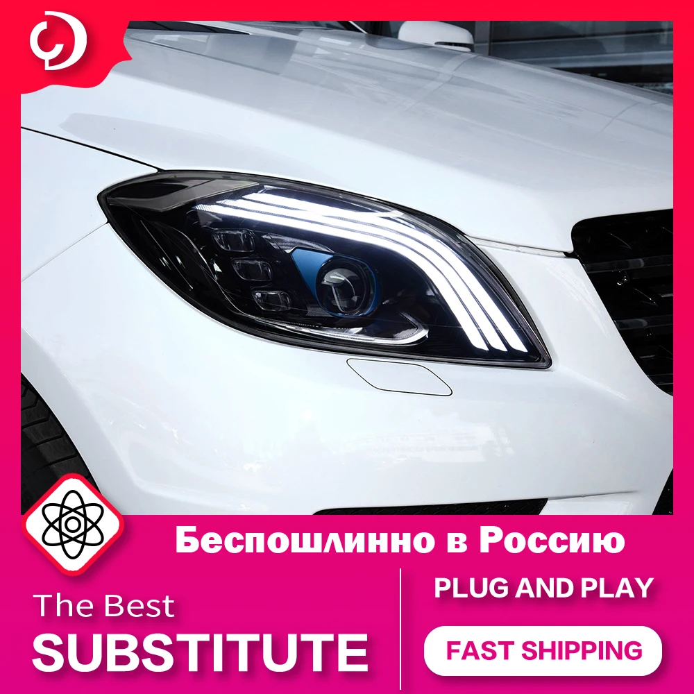 AKD Car Styling Headlights for Benz W164 ML 2012-2015 ML300 ML350 Upgrade Maybach style LED Headlight Cars Accessories Modified