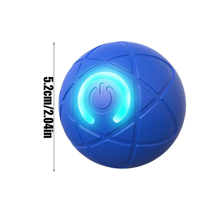 Interactive Rolling Dog Ball Puppy Rocking Ball Toy Rechargeable Dog Interactive Toys Dog Ball with LED Light Automatic Moving