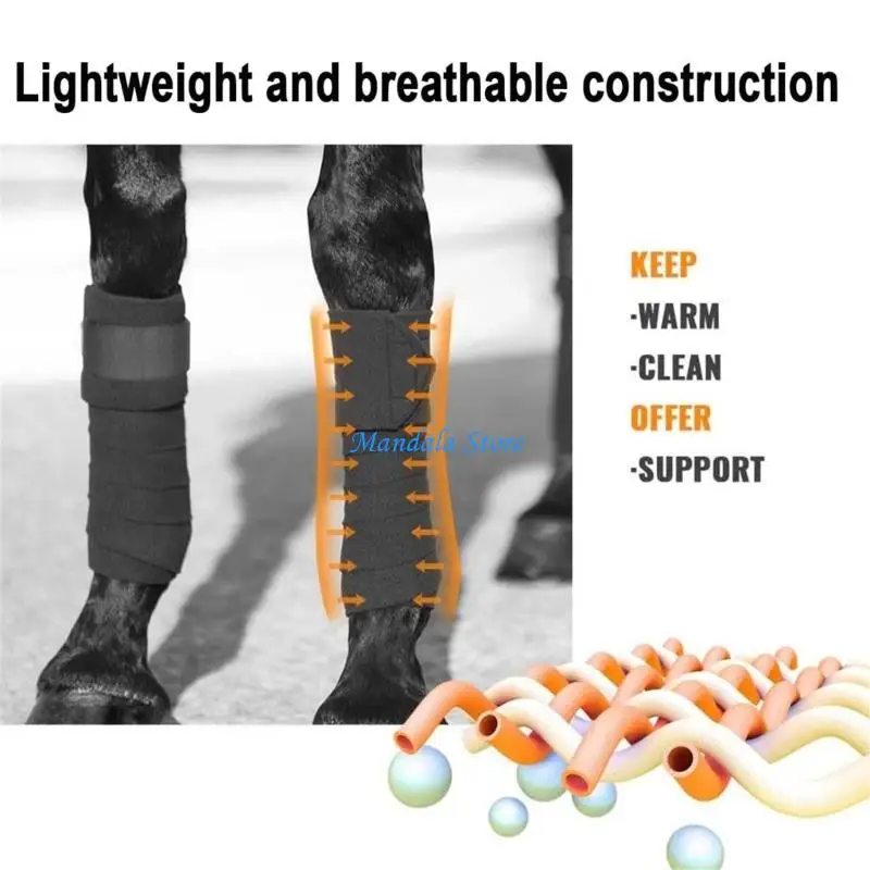 

U2JC Equine Horse Leg Protectors Fleece Lined Design Secure Fit Cold Weather Riding