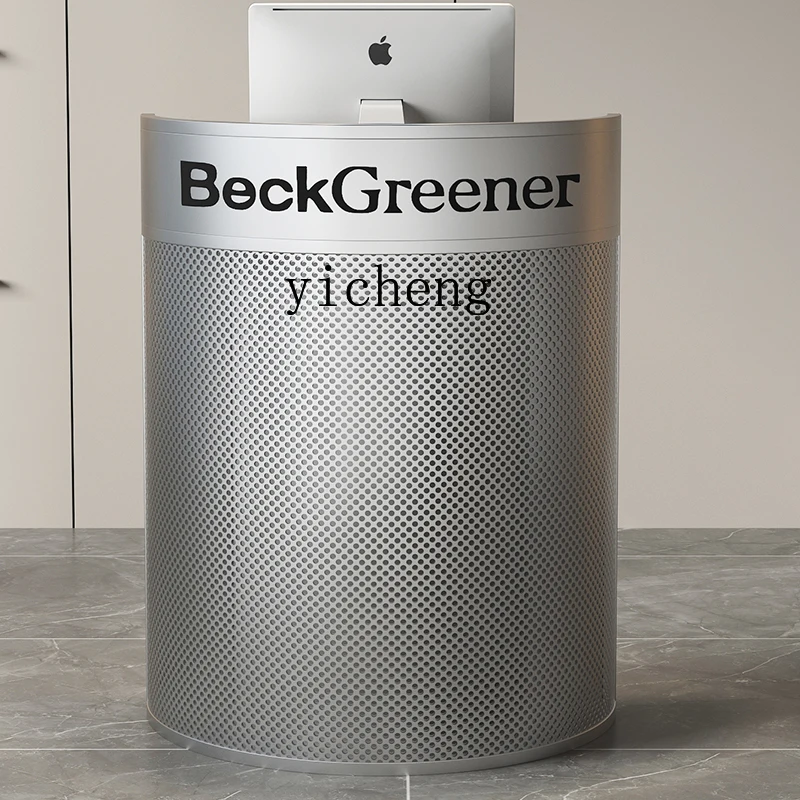 

LX New Catering Welcome Desk Curved Beauty Salon Reception Desk Guide Store Consultation