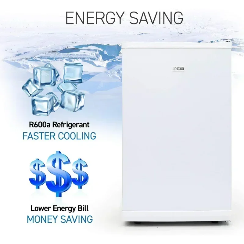 D2BCCongelatore verticale fresco commerciale, congelatore stand up da 6 piedi cubi con porta reversibile, bianco