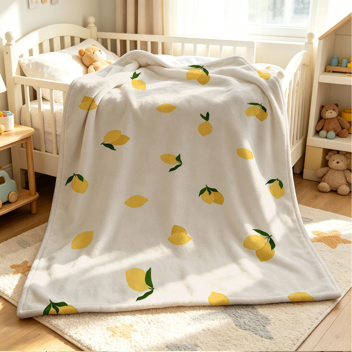 Lemon Drop Flannel Blanket Warm Soft Halloween Christmas Couch Warm Cozy Decorative Decor Gift for All Season