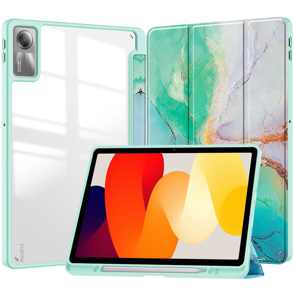 

Прозрачный жесткий акриловый чехол для Xiaomi Redmi Pad SE 11 дюймов, чехол для Xiaomi Pad 6 Mi Pad 6 Pro 2023 с автоматическим пробуждением/спящим режимом