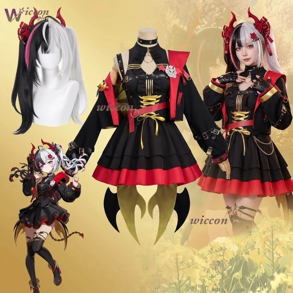 robe-longue-en-velours-fonce-sur-le-theme-de-la-symphonie-doree-yesok-neverness-to-everness-requiem-avec-bordure-en-dentelle-doree-et-volants-superposes