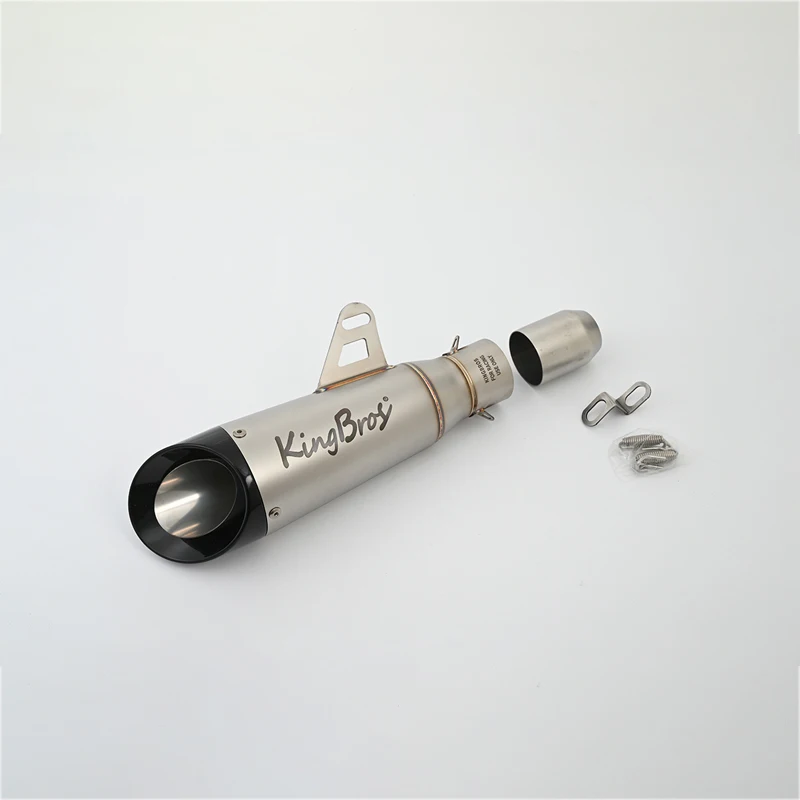 

Escape 38-51mm Motorccycle Exhaust Tip Muffler Tail Pipe Stainless Steel With DB Killer Universal 310mm Rear Can