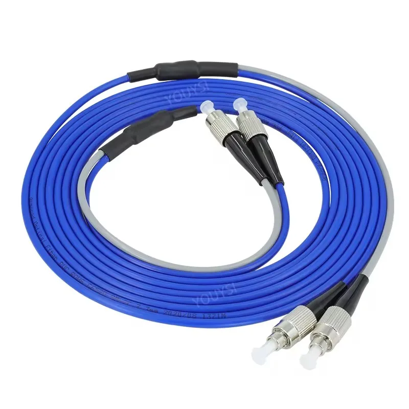 YOUYSI FC/UPC-FC/UPC Singlemode Armored Patch Cord 2 แกน 3M-30M SM PVC แจ็คเก็ต SC LC FC เส้นใย Optical สายจัมเปอร์ไฟเบอร์