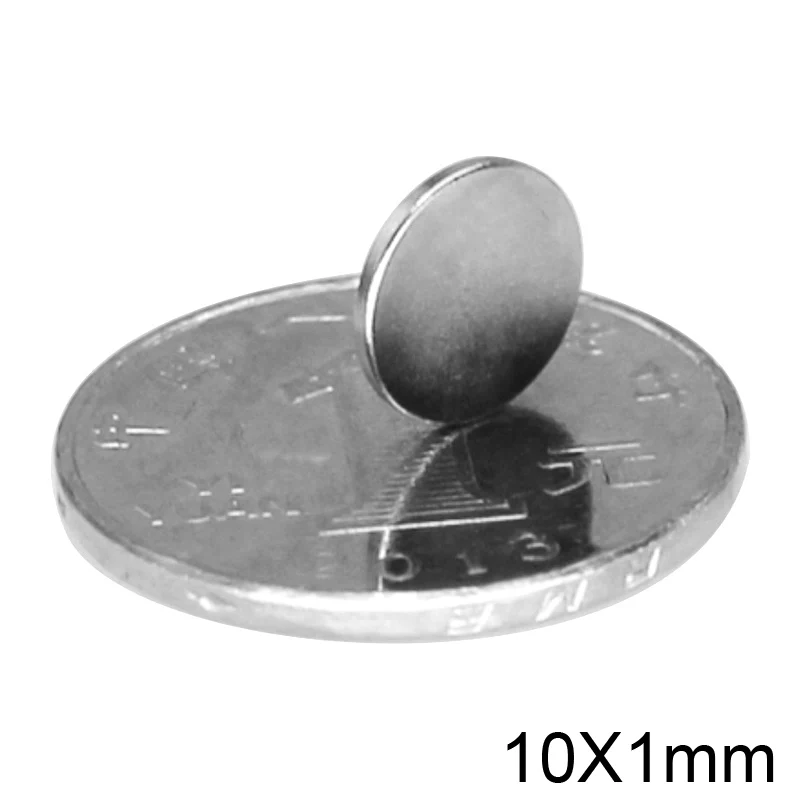 20/50/100/200/300 pces 10x1mm neodímio fino ímã forte 10mmx1mm ímã permanente 10x1mm magnético poderoso ímã redondo 10*1