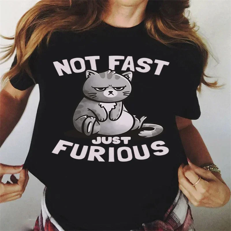 

Женская футболка оверсайз с принтом «Not Fast Just Furious»