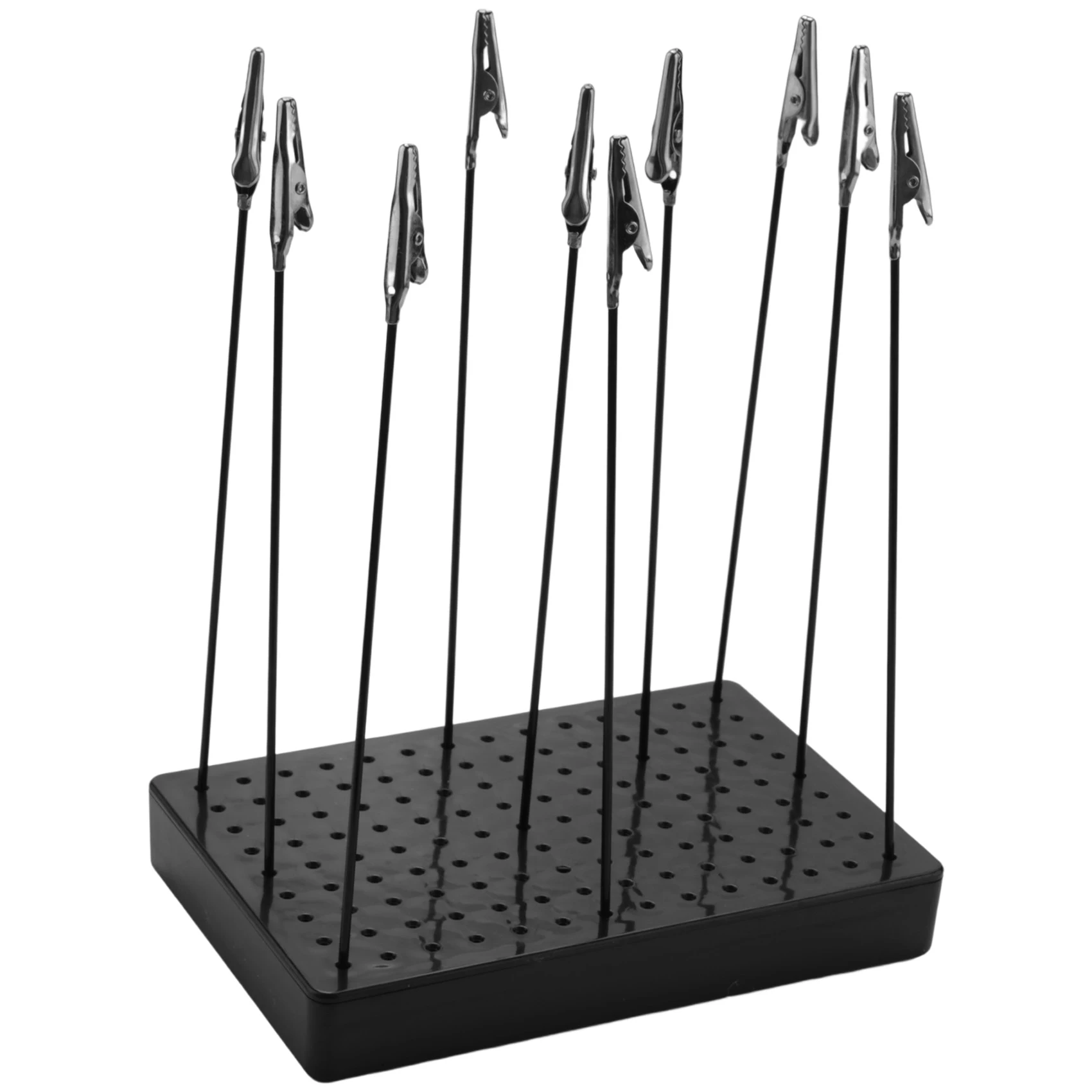 【CYBER MONDAY】9 x 14 Holes Painting Stand Base with 10Pcs Metal Alligator Clip Stick Modeling Tool Set Toys Hobbies Accessories