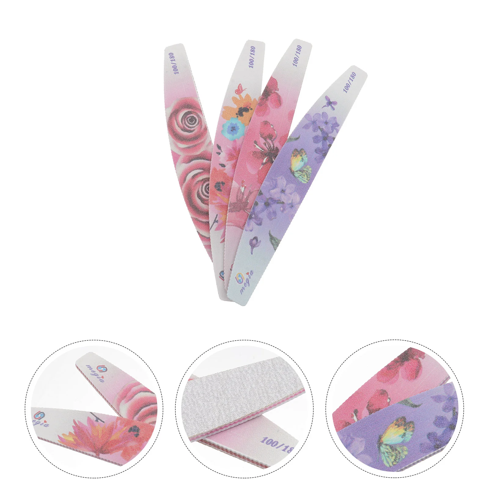 12 Pcs Nail File Fingernail Files Tools Manicure Accessory Repair Major Trimmers Beauty Supplies Polishing Eva Miss