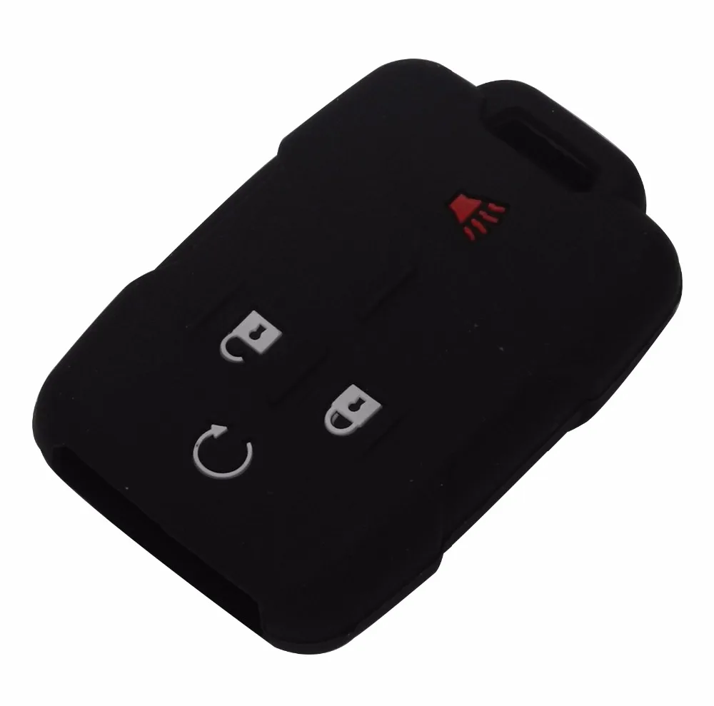 jingyuqin 4 Buttons Remote Silicone Cover Car-Styling Key Case For Cadillac /Chevrolet Silverado /GMC Sierra