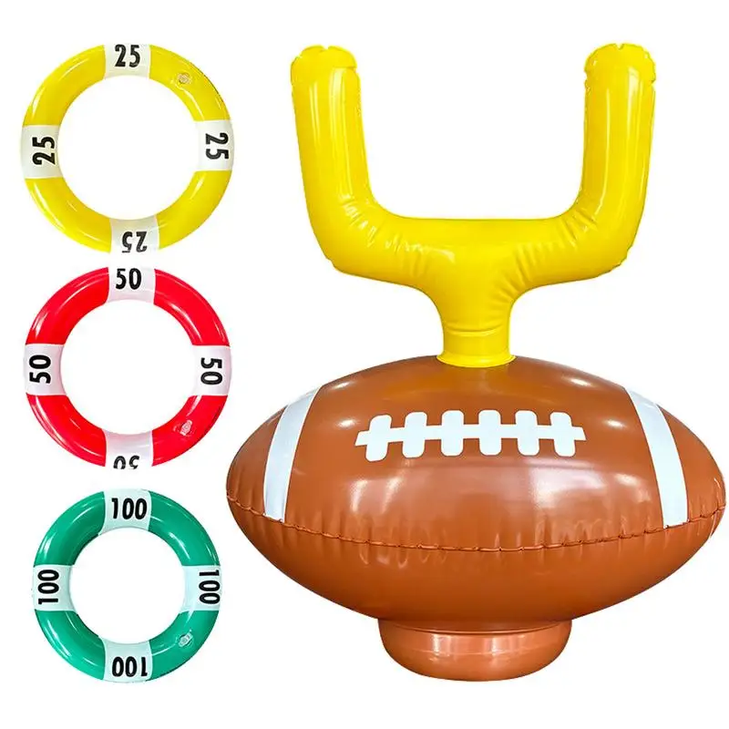 

Interactive Toss Post Hat Football Goal Post Ring Game Lightweight Post Toss Game Swimming Pool Toys For Outdoor Toss Game Set