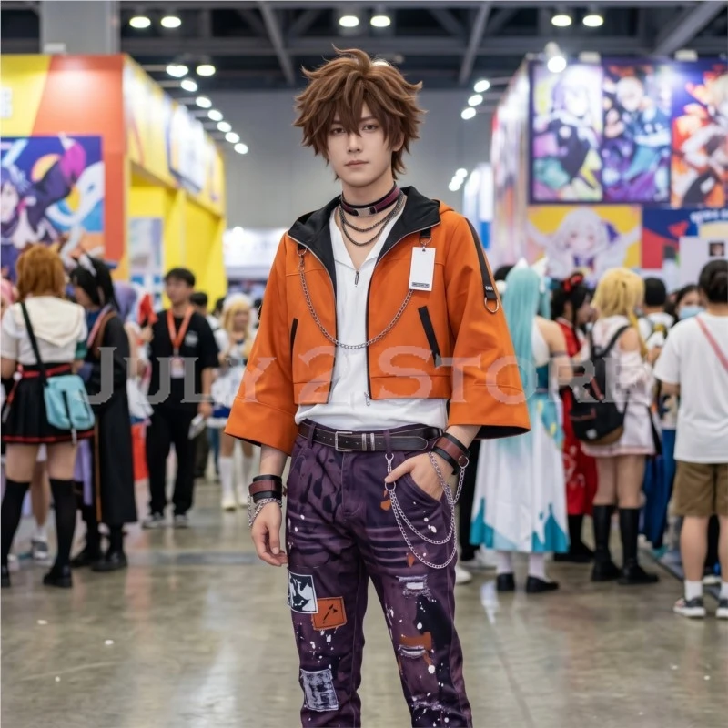 

Nu Carnival Eide New Outfit Men's Cosplay - Anime Game Character Suit, Comic Con Halloween (duplicate of 5345) cosplay full c