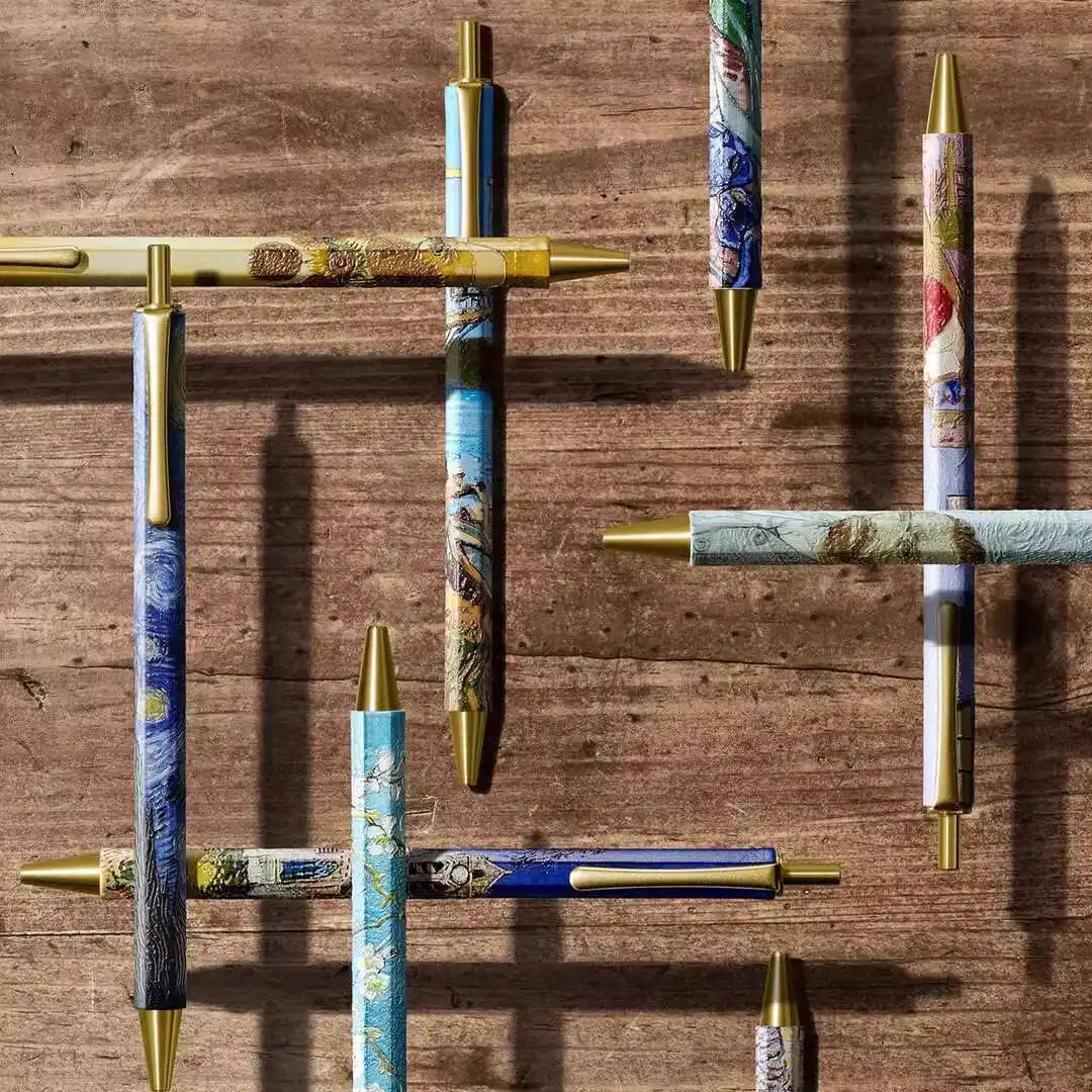 

Japanes Wooden Limited Edition Painter, Artist Van Gogh's Famous Paintings, 3D Printing, Press Type Ballpoint Pen