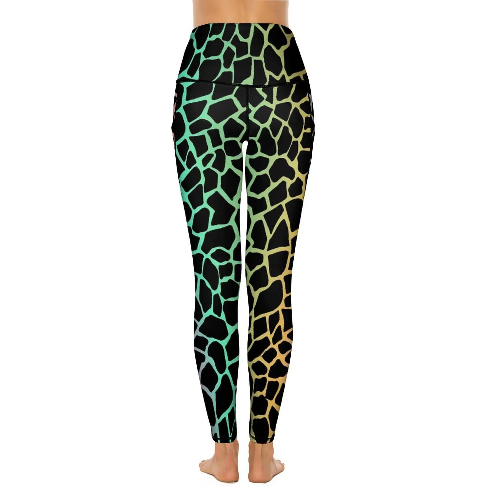 Rainbow Giraffe Leggings Animal Print Workout Yoga Pants High Waist Sweet Leggins Stretch Design Sports Tights Gift