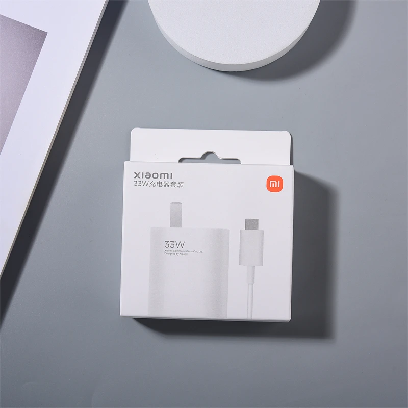 Xiaomi 33W Charger EU/US Fast Turbo Charge Wall Adapter For Mi 10 11 Redmi K50 K40 Pro Note11 Pro Max Poco +6A Type C Cable