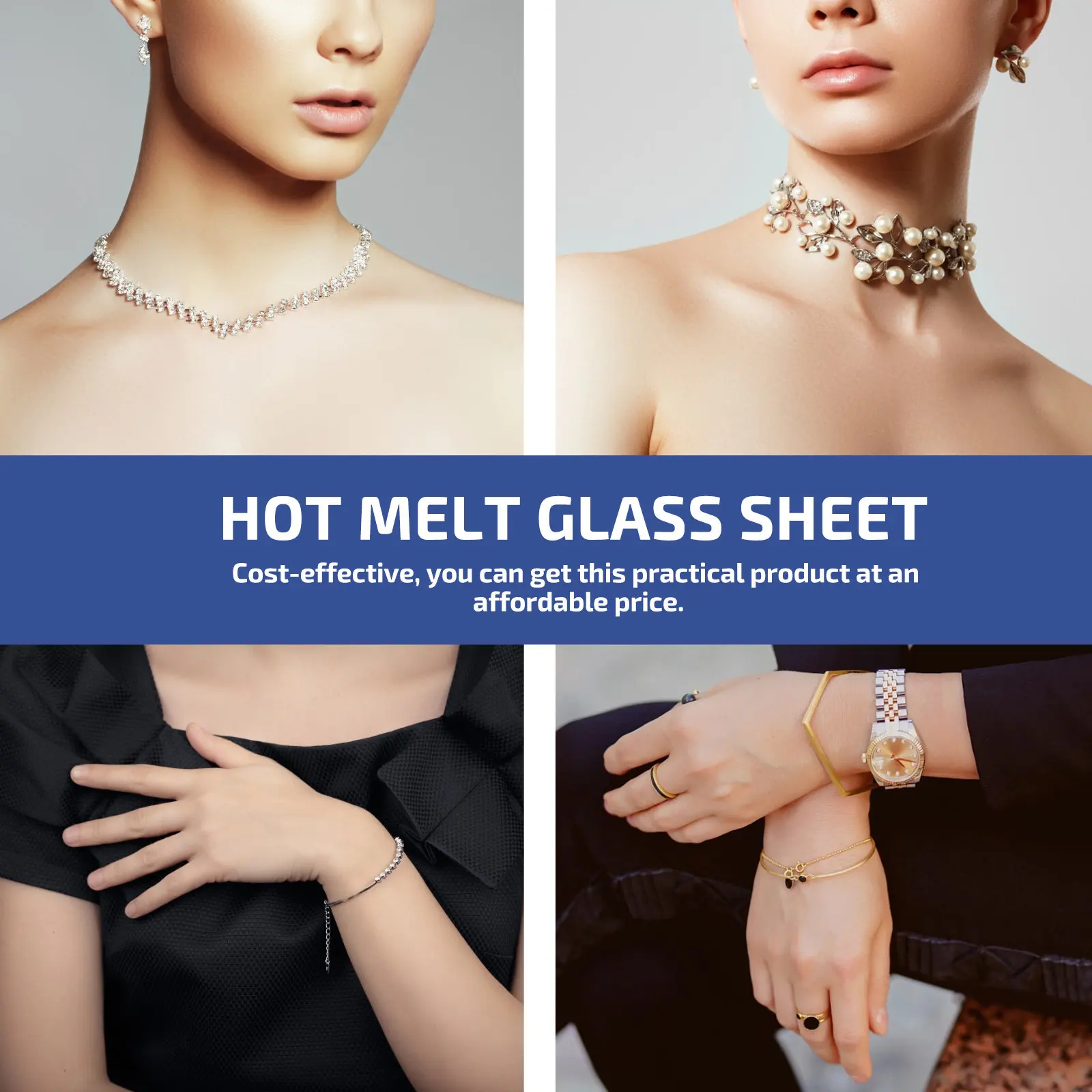 7Pcs Square Glass S…