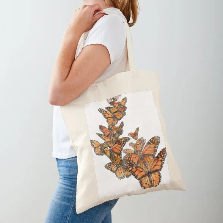 Monarch Butterfly Flight Tote Bag large size bags tote bag screen ecological bags Women's shopper bag
