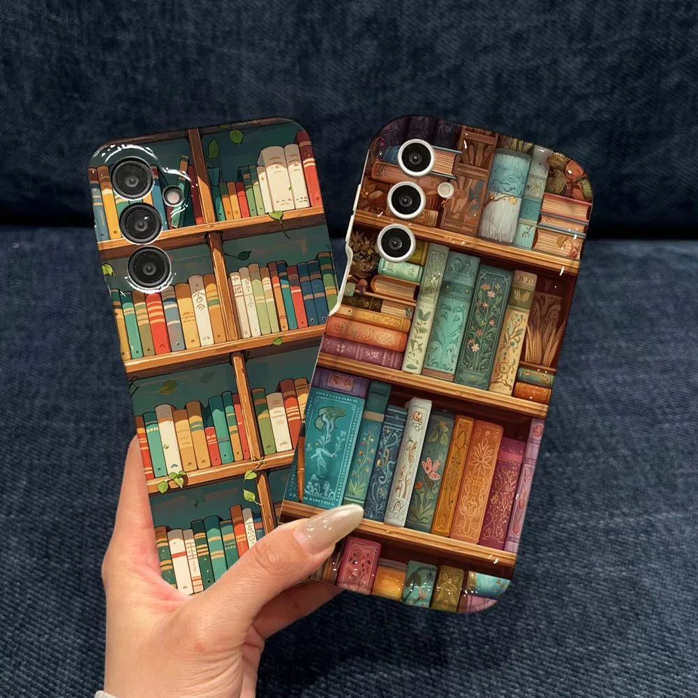 Cartoon Creative Bookcase For Samsung Galaxy A73 A55 A26 A24 A06 A05 Feilin Phone Case Wave Oil Phone Case Cover