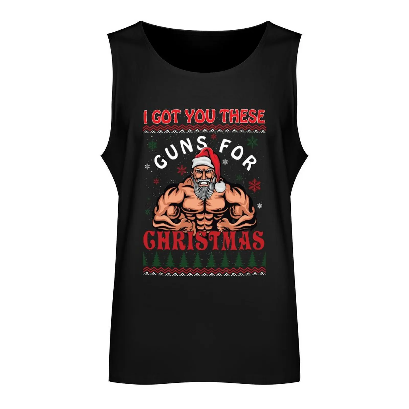 Gym lover Christmas Tank Top gym t-shirts man bodybuilding man