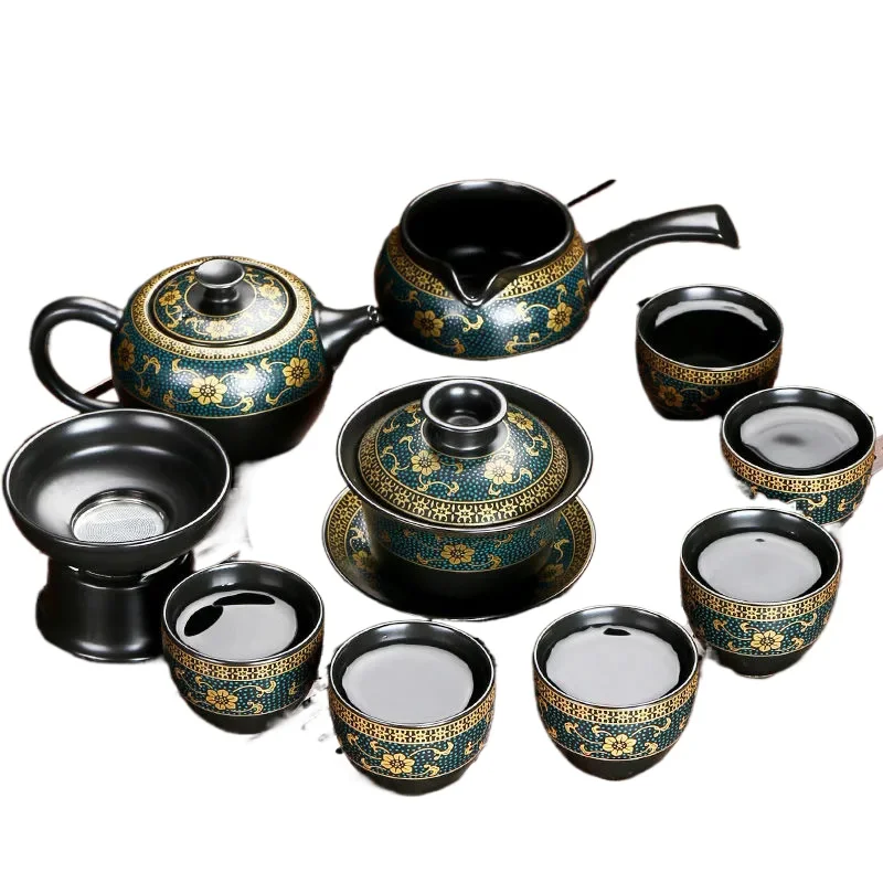 

Upscale Tea Sets Ceramic Kung Fu Teaset Teacup Porcelain Service Gaiwan Tea Cups Mug of Tea Ceremony Teapot