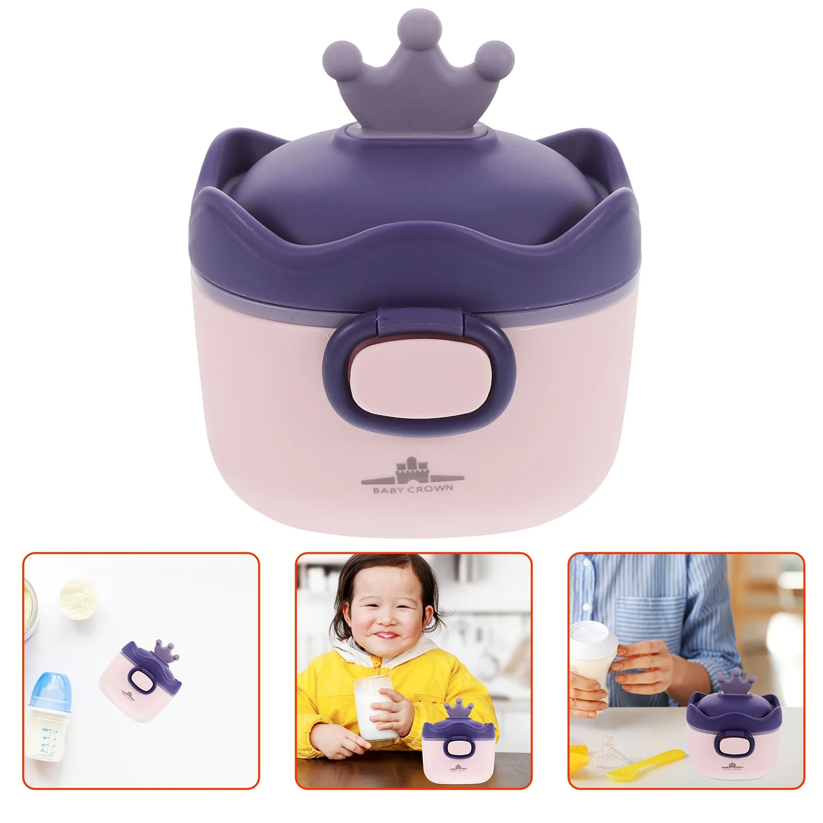 Stackable Powdered Milk Portable Formula Dispenser Container Cup Food Containers