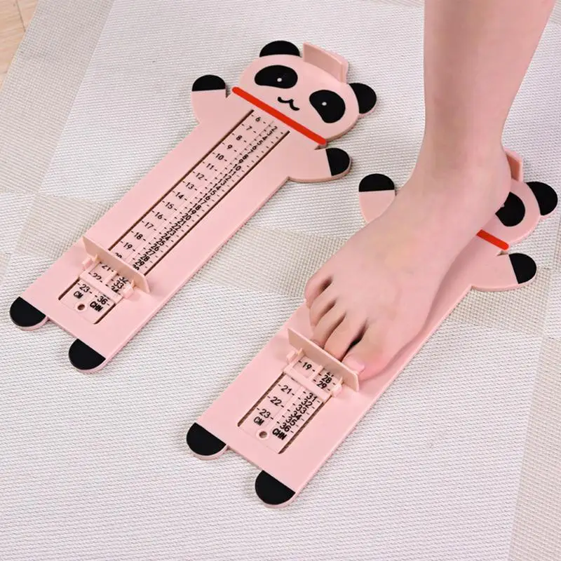 Dispositivi di misurazione del Sizer per scarpe per bambini Cute Panda tabella di misurazione accurata dispositivo di misurazione del piede per la casa misura della lunghezza del piede per bambini