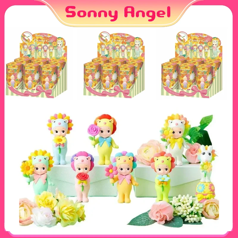 Anime Sonny Angel Flower Series Blind Box Children's Toys Angel Girl Candy House Series Figurines Fashion Car Decorations Christ