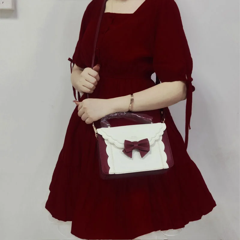 Bow lace flip bag exquisite girl style messenger bag