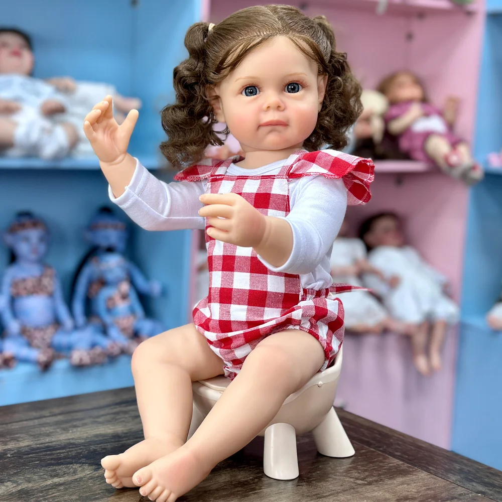

55 см кукла реборн, имитация детской мягкой виниловой игрушки, 22 дюйма, кукла для девочек, кукла может сидеть или лежать W-2142-2