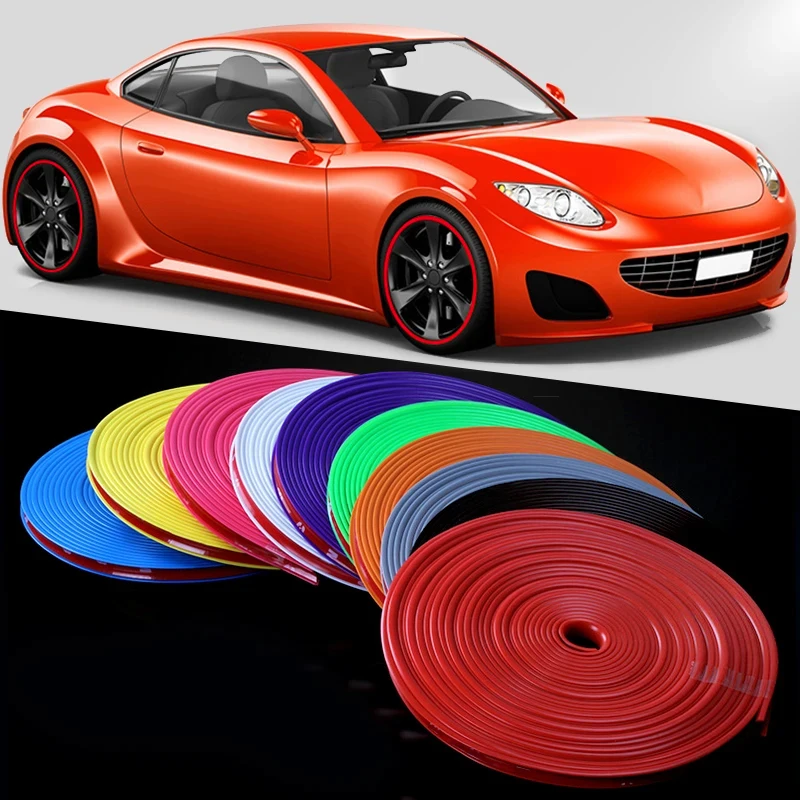 Automotive wheel hub decorative strip General automotive wheel rim protection strip Wheel edge protection sticker