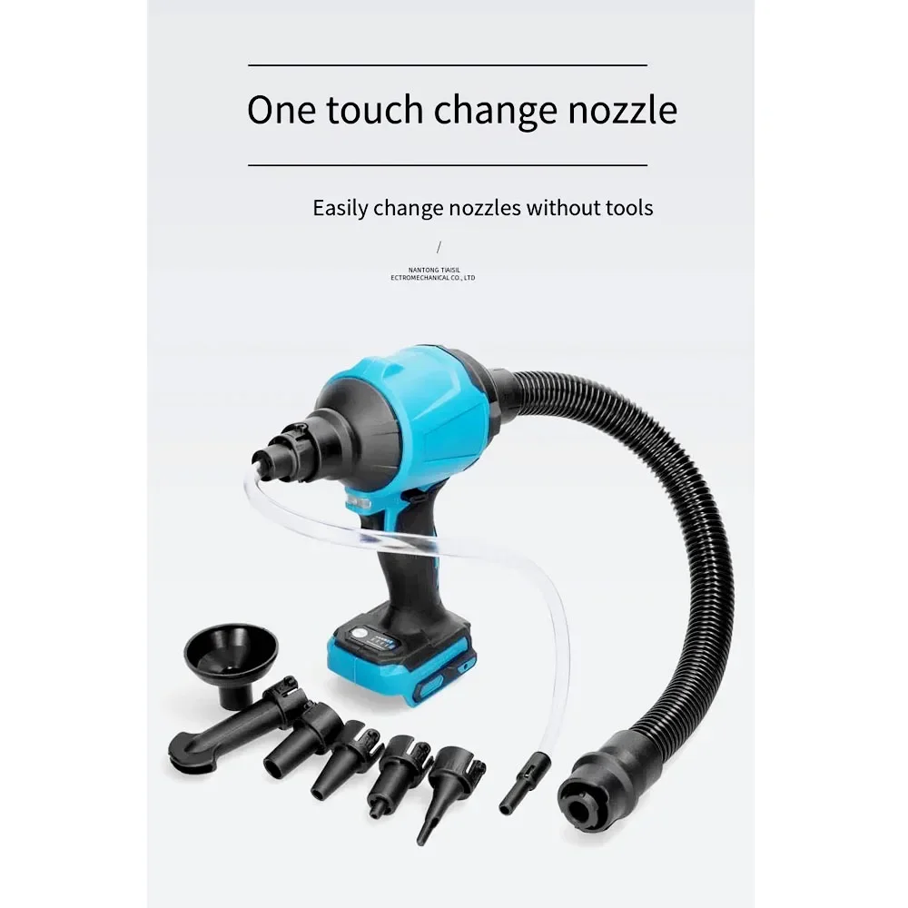 For Makita DAS180 18V Brushless Cordless Air Blower Dust Removal Gun with Nozzle Multifunction Dusting Inflator Tool