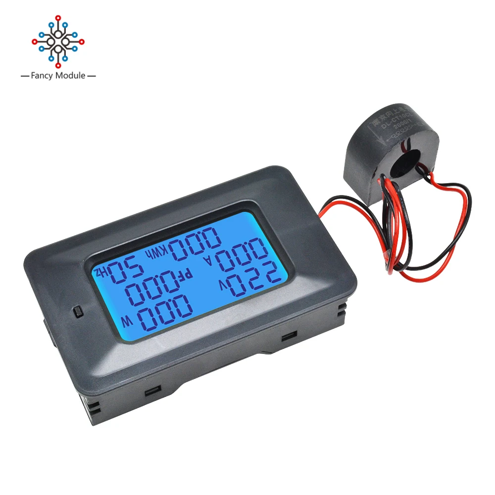 

AC110-250V 100A LCD Power Meters Digital Voltage Current Meter Power Detector Voltage Detector Monitor Tester LCD Power Meter