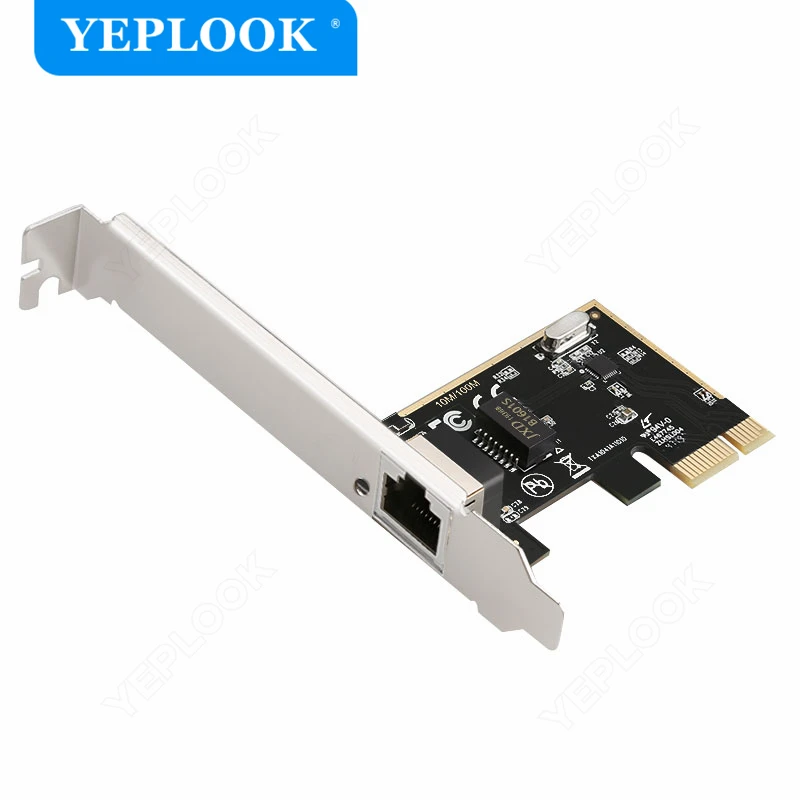 PCIe 1X Kartu Lan RJ45 Tunggal 10/100Mbps PCI Express Pengendali Kartu Jaringan Chipset Realtek8106E untuk Komputer PC Desktop