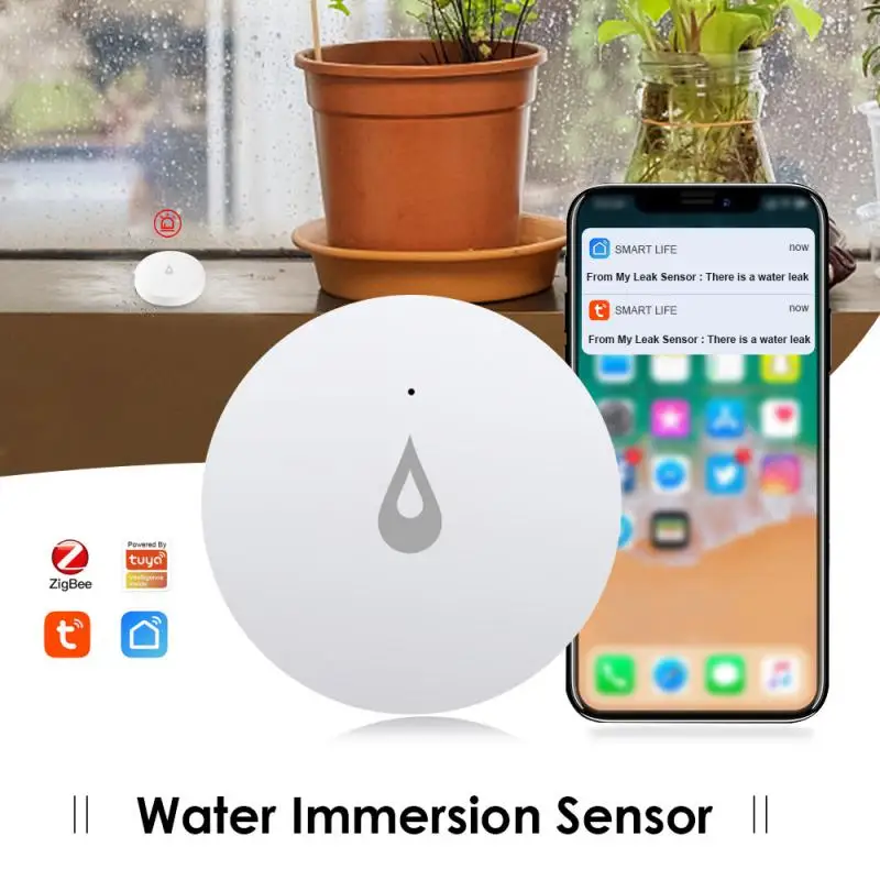 

Датчик утечки воды ZigBee, ПОГРУЖНОЙ водонепроницаемый детектор утечки, с оповещением о переполнении, для умного дома