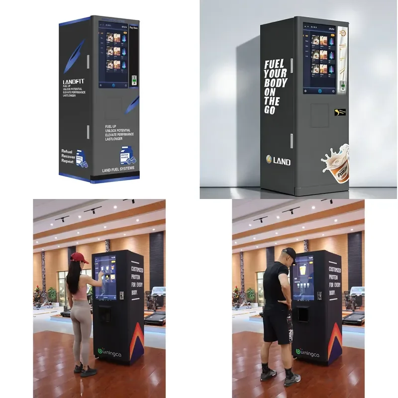 for LAND Sports Nutrition Protein Shake Vending Machine with Card Reader Accepting Multiple Payments Instant Beverage Making